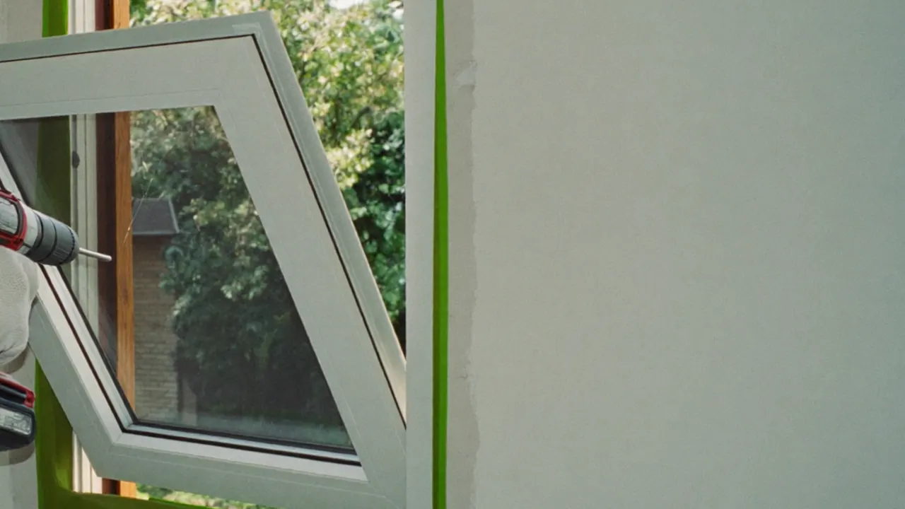 Decorator repainting a timber window frame to protect the finish